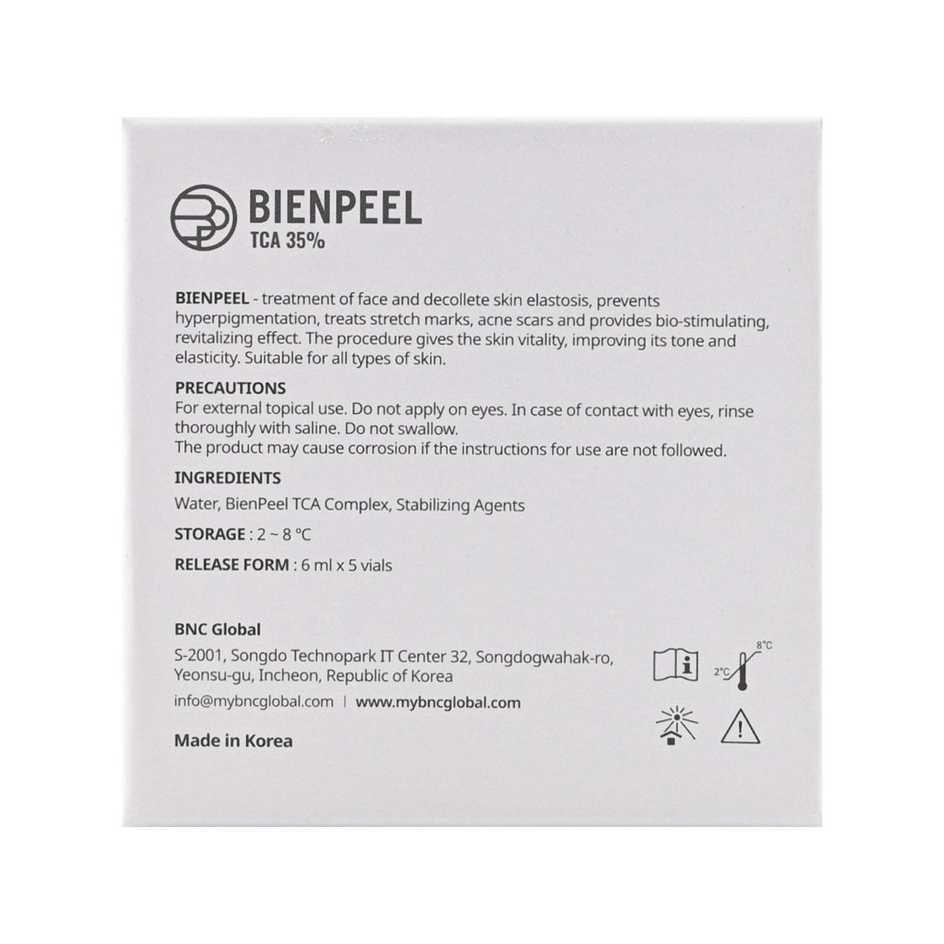 Bienpeel TCA 35% Chemical Peel 5 x 6ml